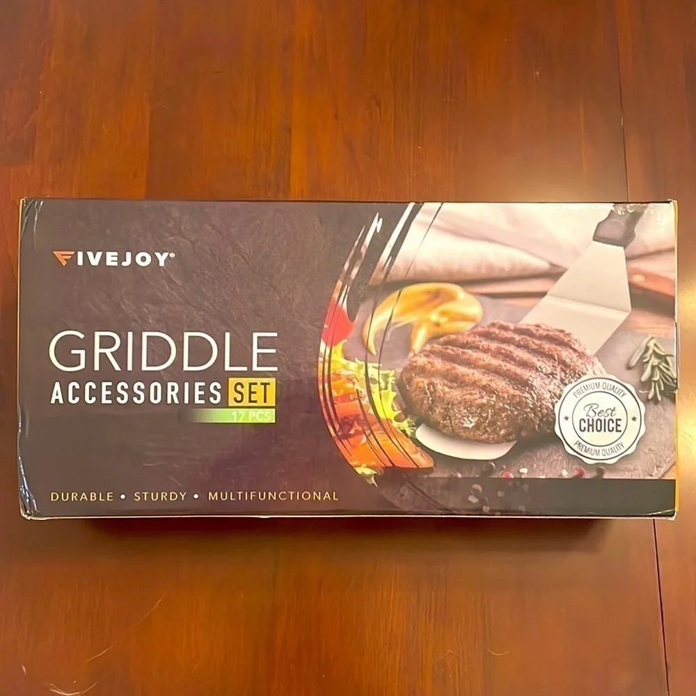 Brand New 17-Piece Griddle Accessories Kit Flat Top Grill Set BBQ Spatula Tools
